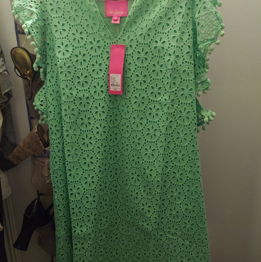 Lilly Pulitzer Seafoam green sand dollar dress